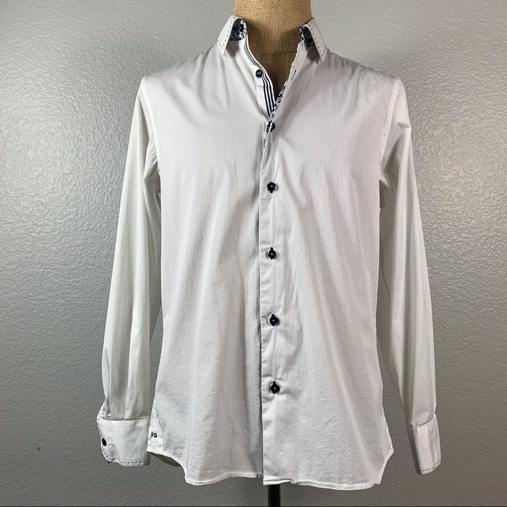 Dolce Guava Milano Men’s Black Button Down Shirt